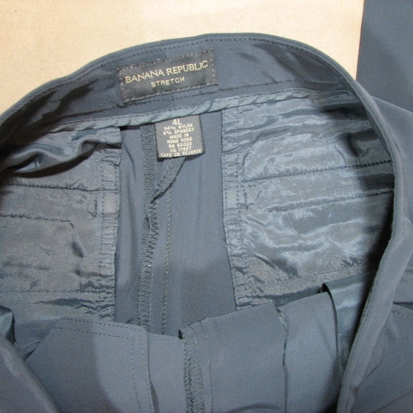 Banana Republic Stretch Gray Slacks Pants Women's Size 4L Tall - Picture 3 of 4